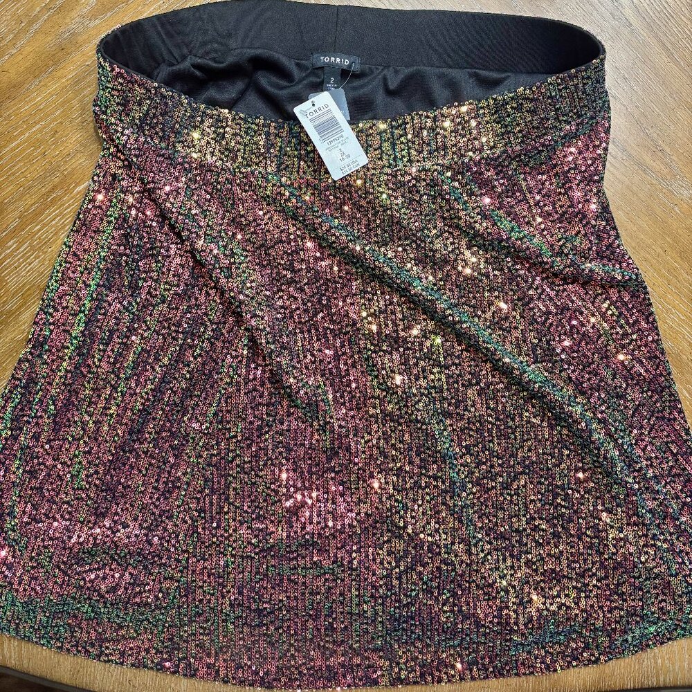 Torrid Sequin Mini Skirt 2X NWT